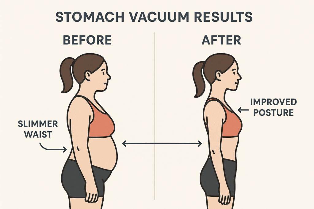 Comparaison avant et après des résultats de l'aspiration abdominale : taille plus fine, posture améliorée.