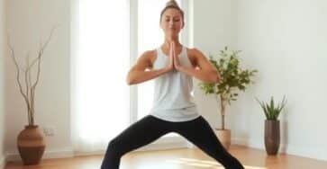 personne pratiquant une posture de yoga d’ancrage mental